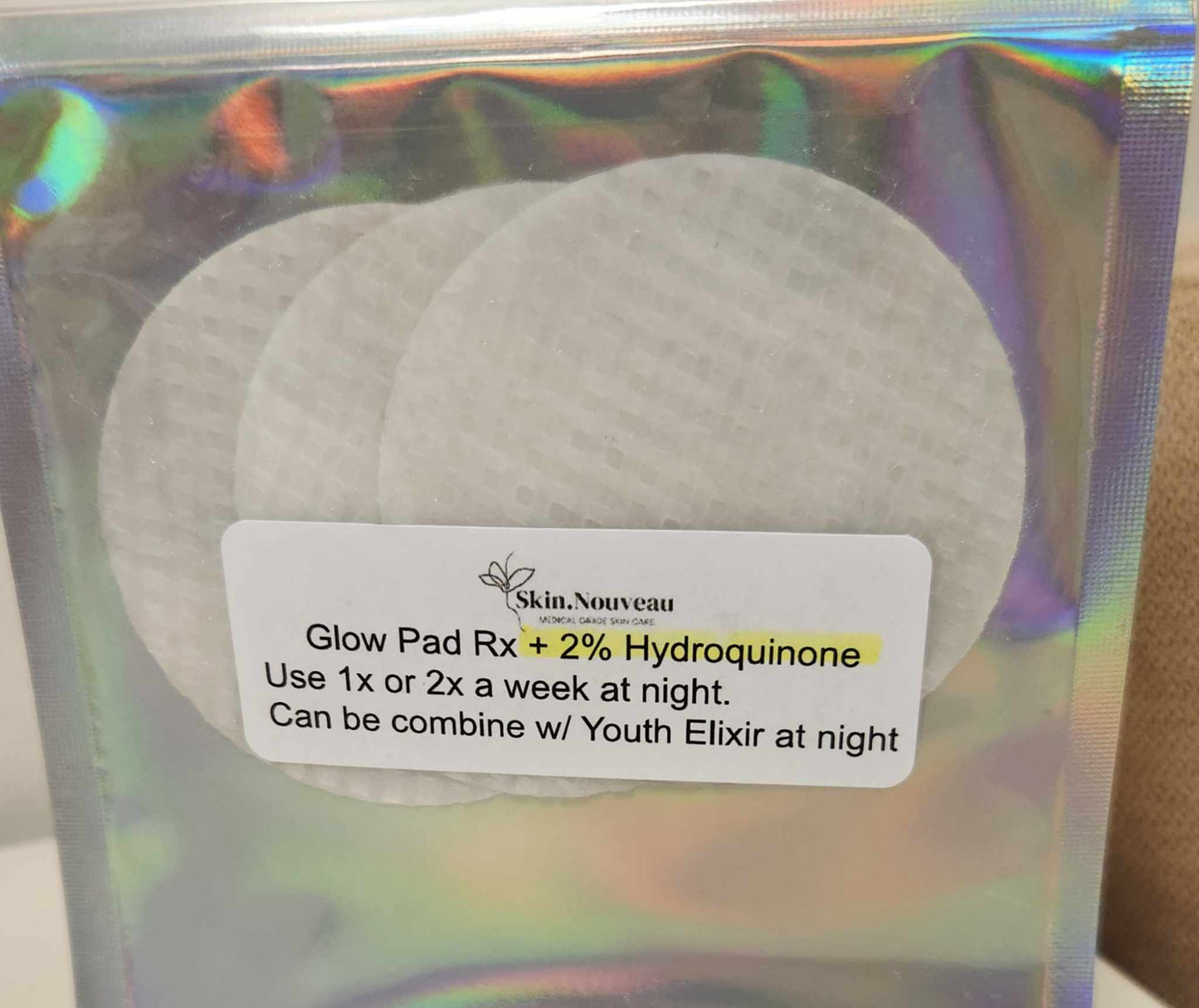 #Skin.NOUveau- Glow Pad Rx +Hydroquinone - SAMPLE PAD