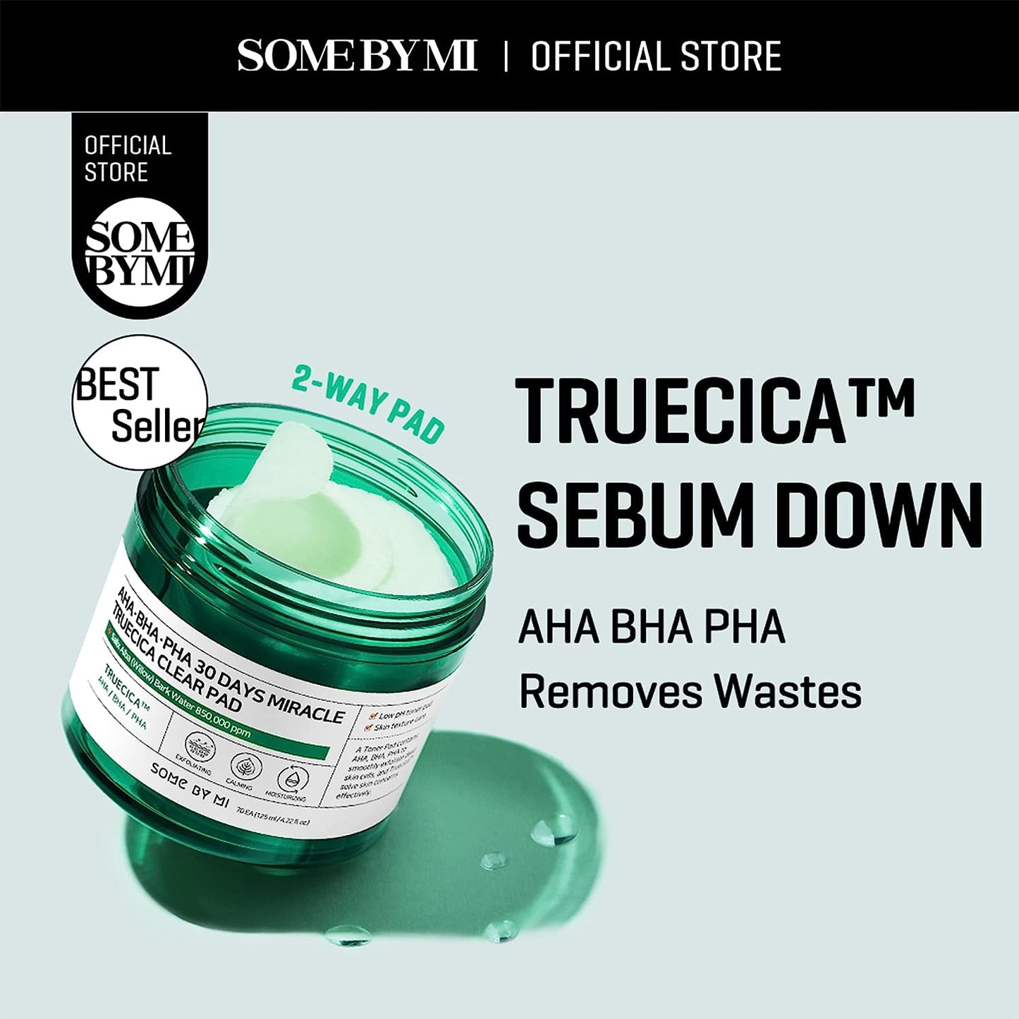 SOME BY MI - AHA, BHA, PHA 30 Days Miracle Truecica Clear Pad