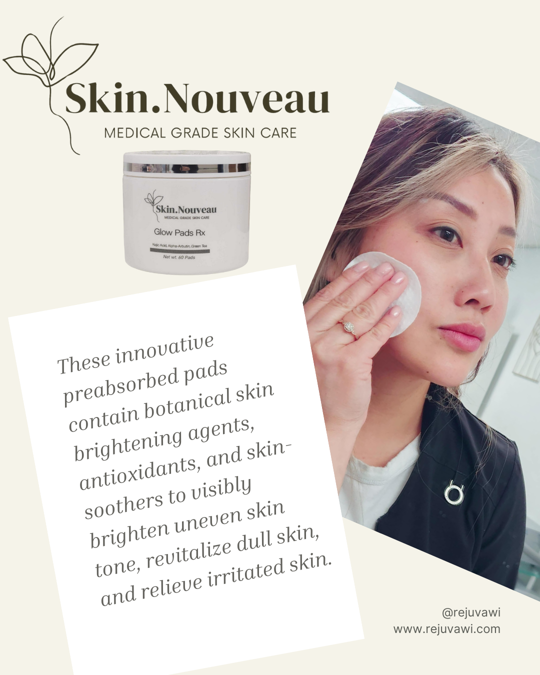 #Skin.NOUveau- Glow Pad Rx +Hydroquinone - SAMPLE PAD